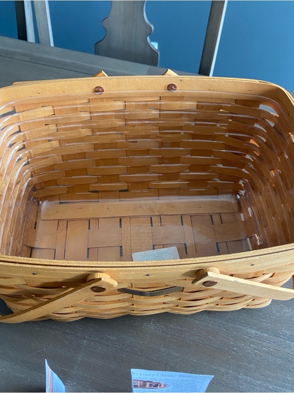 Longaberger Medium Market Basket w/ Protector Insert - Picture 11 of 11
